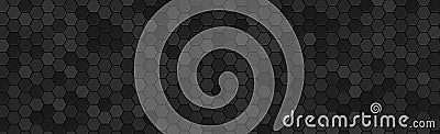 Panoramic texture of black and gray carbon fiber - Vector Vector Illustration